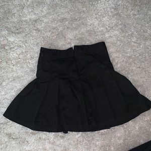 black mini skirt